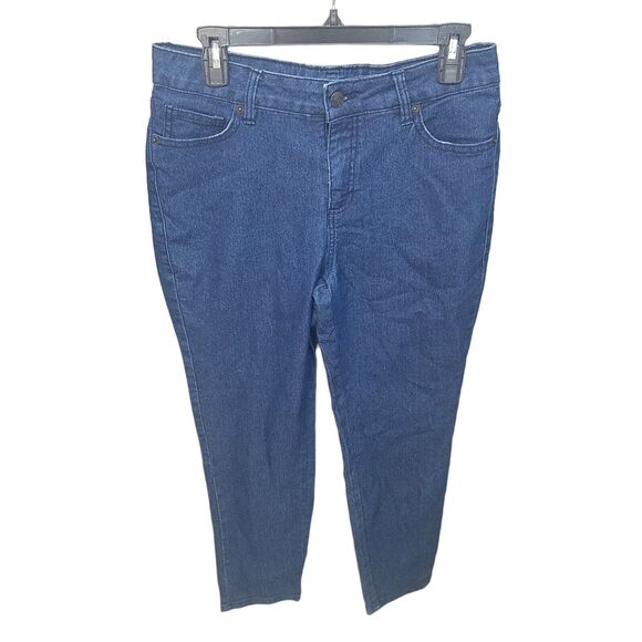 Basic Editions Womens Size 4 Blue  Solid Skinny Jeans - Picture 1 of 9